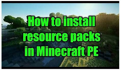 How to install resource packs in Minecraft PE - YouTube