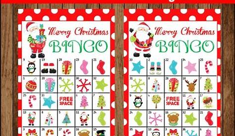 christmas bingo games free printable 30 cards