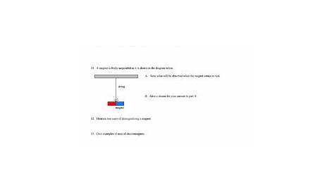 magnetism worksheet answers