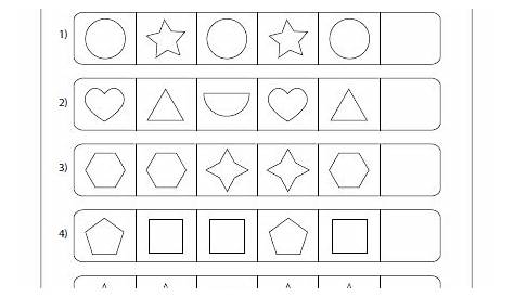 patterns with shapes worksheet