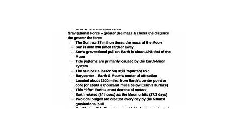 Eclipses And Tides Worksheet Lesson 3 Answer Key - Must Read