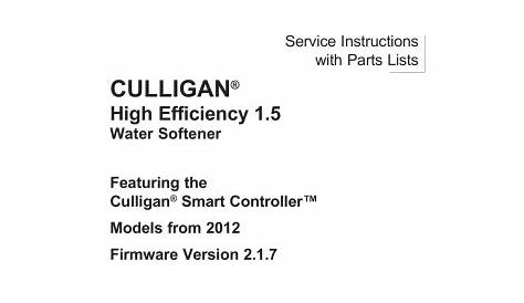 Culligan® High Efficiency 1.5 Water Softener Featuring the Culligan