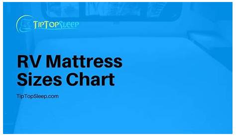 RV Mattress Sizes Chart