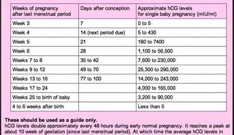 hcg levels in twin pregnancy chart