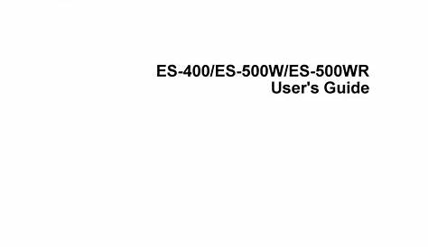 EPSON ES-400 USER MANUAL Pdf Download | ManualsLib