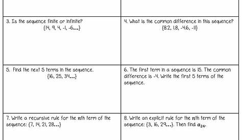 43 arithmetic sequence worksheet answers - Worksheet Online