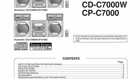 SHARP CD-K7000W SERVICE MANUAL Pdf Download | ManualsLib