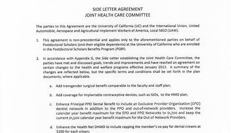 letters of agreement samples