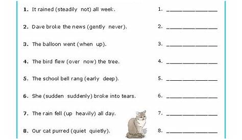 Adverbs Worksheet for 2nd - 4th Grade | Lesson Planet