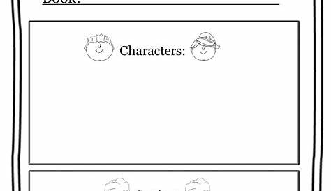 main character worksheet 2nd grade