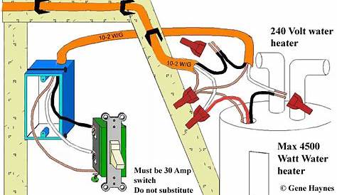 Control water heater using 30 amp switch