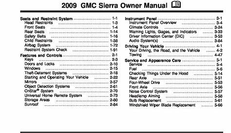gmc sierra owners manual