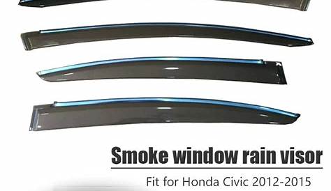 EALEN For Honda Civic 2012 2013 2014 2015 Styling Vent Sun Deflectors