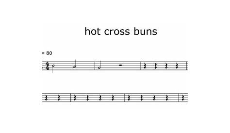 hot cross buns trumpet finger chart
