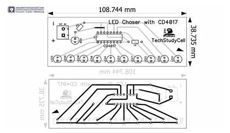 cd4017 led chaser circuit