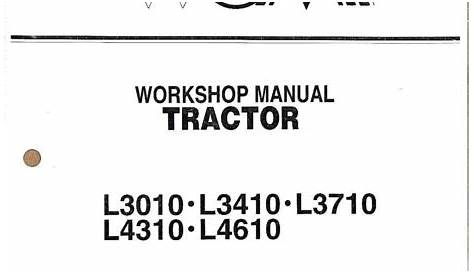 Kubota L3010,L3410,L3710,L4310,L4610 Workshop Service Repair Manual
