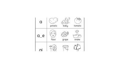 kindergarten long vowel sounds