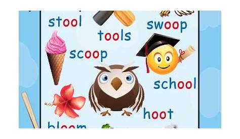 oo words - oo sound Phonics Poster - Words with oo [Printable & Free]