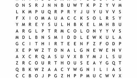 Colonial America Word Search - WordMint