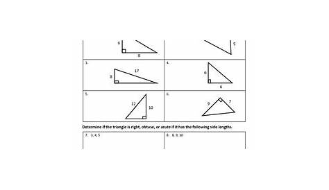 pythagorean theorem geometry worksheets
