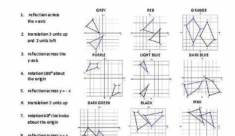 rotation of shapes worksheets