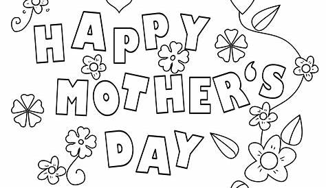 Mother's Day Coloring Pages