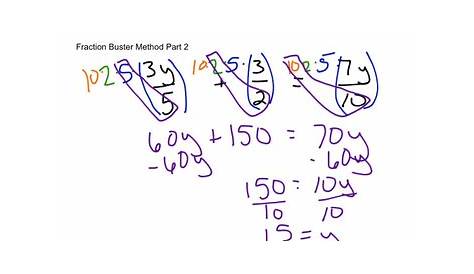 fraction busters worksheet