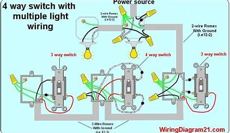 multiple 4 way switch wiring diagram