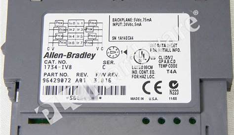 PLC Hardware - Allen Bradley 1734-IV8 Series C, Used PLCH Packaging