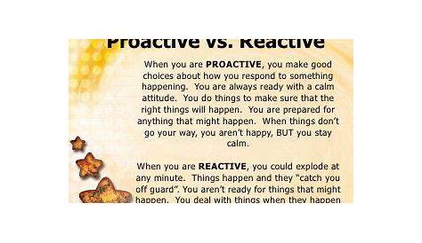 habit 1 be proactive worksheets