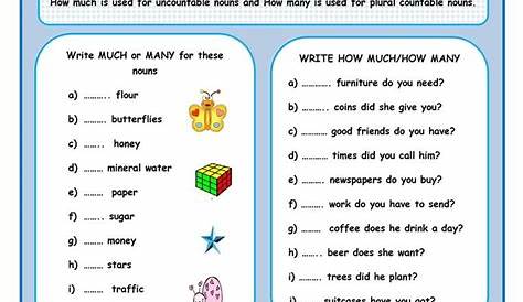 HOW MUCH & HOW MANY worksheet - Free ESL printable worksheets made by