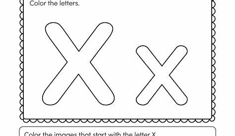 letter x printables worksheets preschool crafts - printable letter x