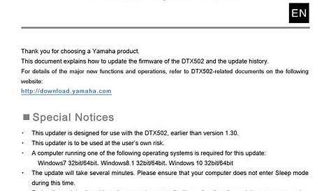 yamaha dtx 502 manual