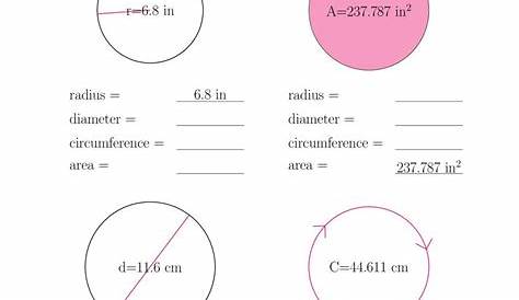 Area And Circumference Of A Circle Worksheet — db-excel.com