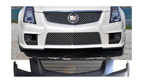 Fits 08-13 Cadillac CTS Front Bumper Conversion V Style w/ Grille Fog