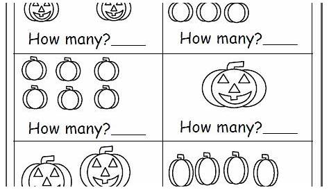 halloween math worksheet for kindergarten