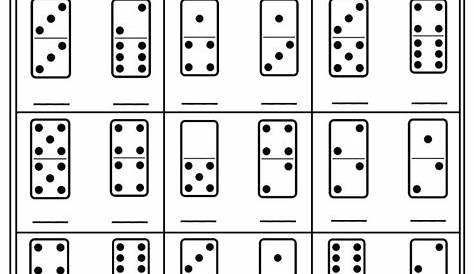 Comparing Numbers! Count the dots on the domino, write the number