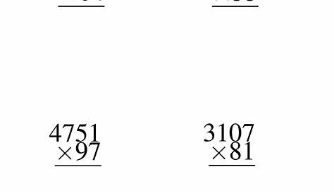 three digit by one digit multiplication worksheets