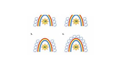FREEBIE - Rainbow Factors of a Number Worksheet 4.OA.4 by Math to the Core