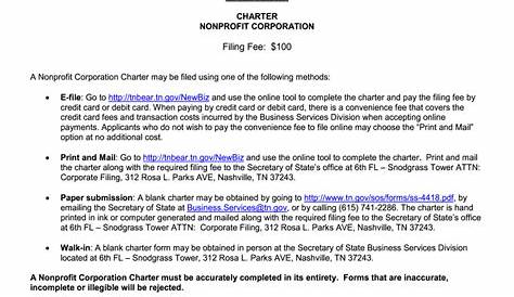 Nonprofit charter example: Fill out & sign online | DocHub