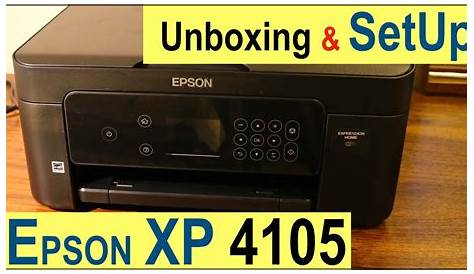 Epson XP-4105 SetUp (Initial SetUp) Install Setup Ink & Copy Test 🖨. - YouTube