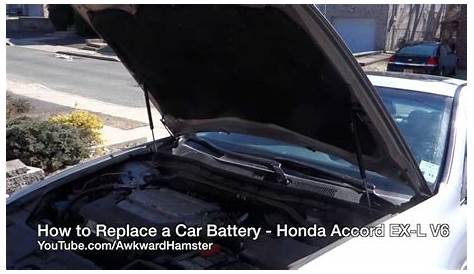 How to Replace a Car Battery - Honda Accord EX-L V6 - YouTube
