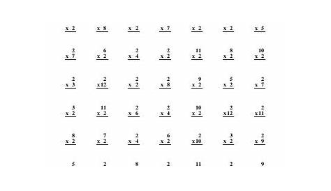 multiplication 2s worksheet