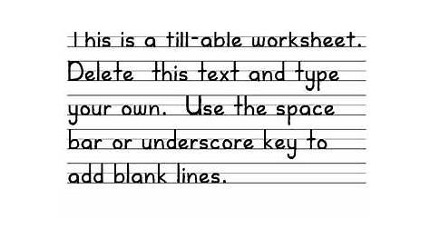 Create Your Own Worksheets in Sunshine Script for handwriting practice