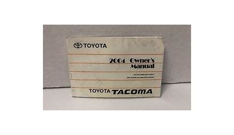 toyota tacoma user manual