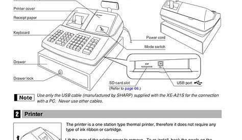 Sharp XE-A21S User Manual