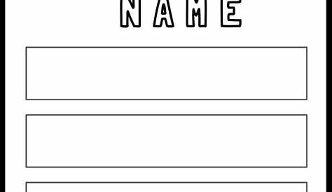Free printable to practice writing your names for preschool, pre-k or