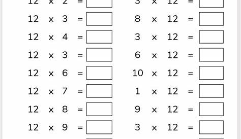 printable multiplication worksheets 1 12