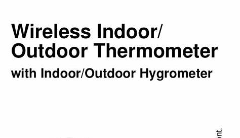 RADIO SHACK WIRELESS INDOOR/OUTDOOR THERMOMETER OWNER'S MANUAL Pdf