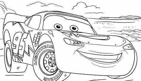Lightning McQueen from Cars 3 coloring page | Free Printable Coloring Pages